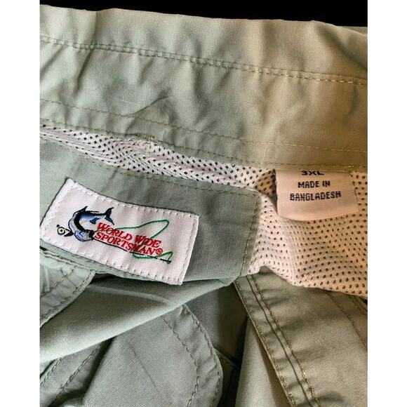 World Wide Sportsman Mens 3XL Short Sleeve Chest Pocket Vented Fishing Outdoor - Picture 7 of 9